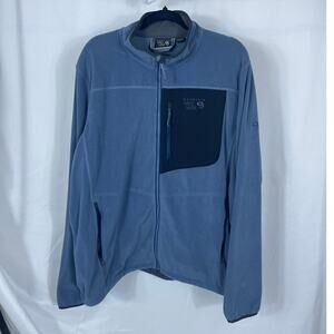 MOUNTAIN HARDWEAR blue fleece polyester JACKET xl power grid